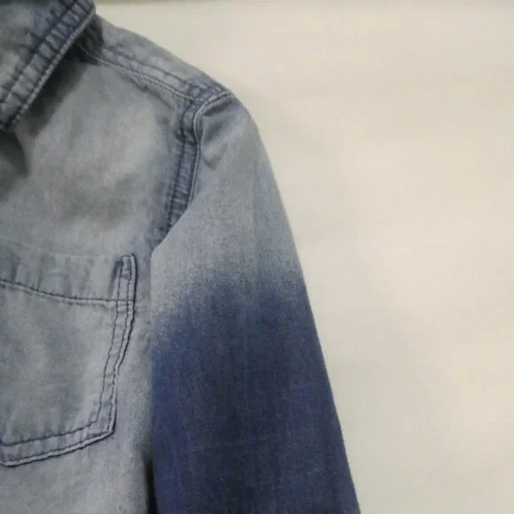 JOE FRESH - Toddler | 4 years | Ombre Denim Button-Up Casual Shirt | Pocket - Picture 5 of 15